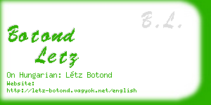 botond letz business card