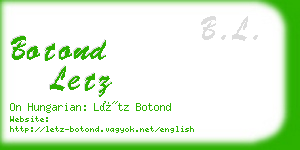 botond letz business card